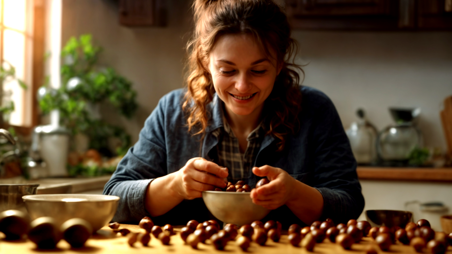 Castagne bacinella d'acqua parassiti"