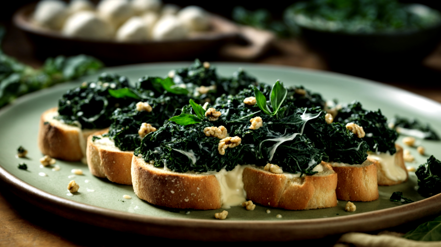 Crostini Ricotta Cavolo Nero"