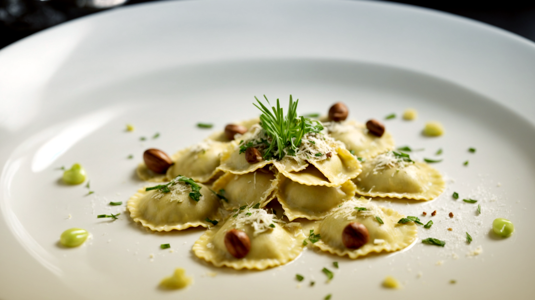 Ravioli di castagne porri pecorino"