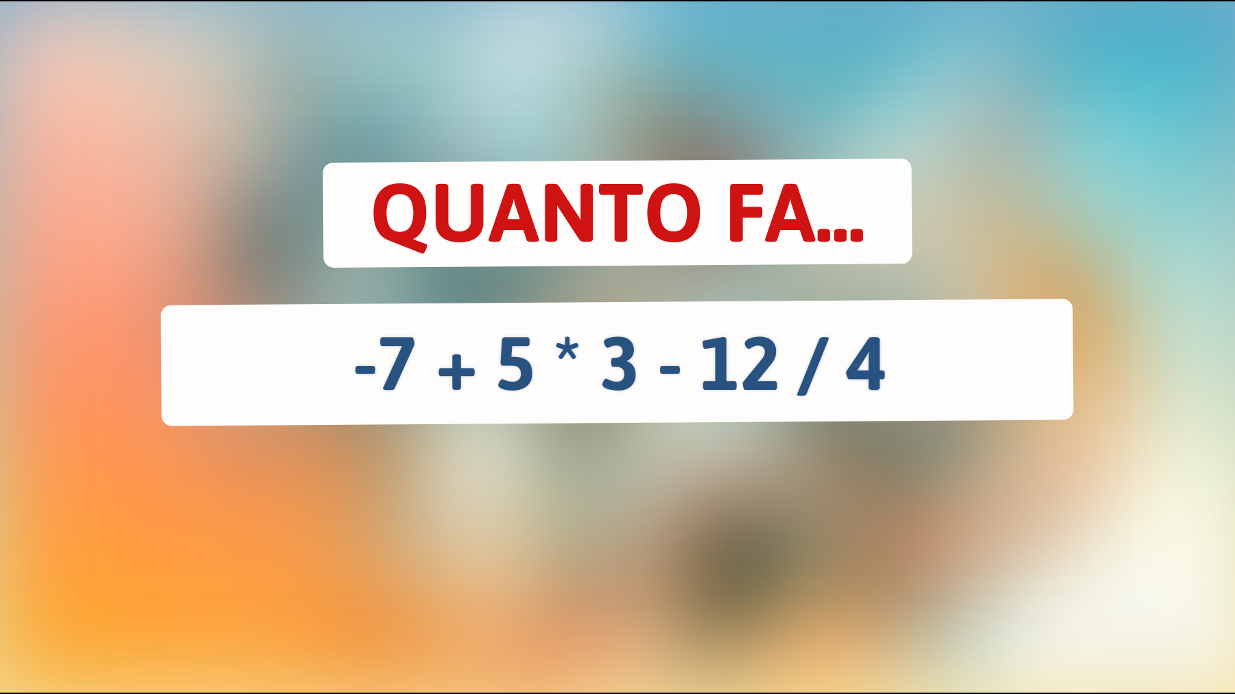 Riesci a risolverlo? Solo l'1% delle persone trova la soluzione corretta a questo enigma matematico! Scopri se sei tra i geni!"