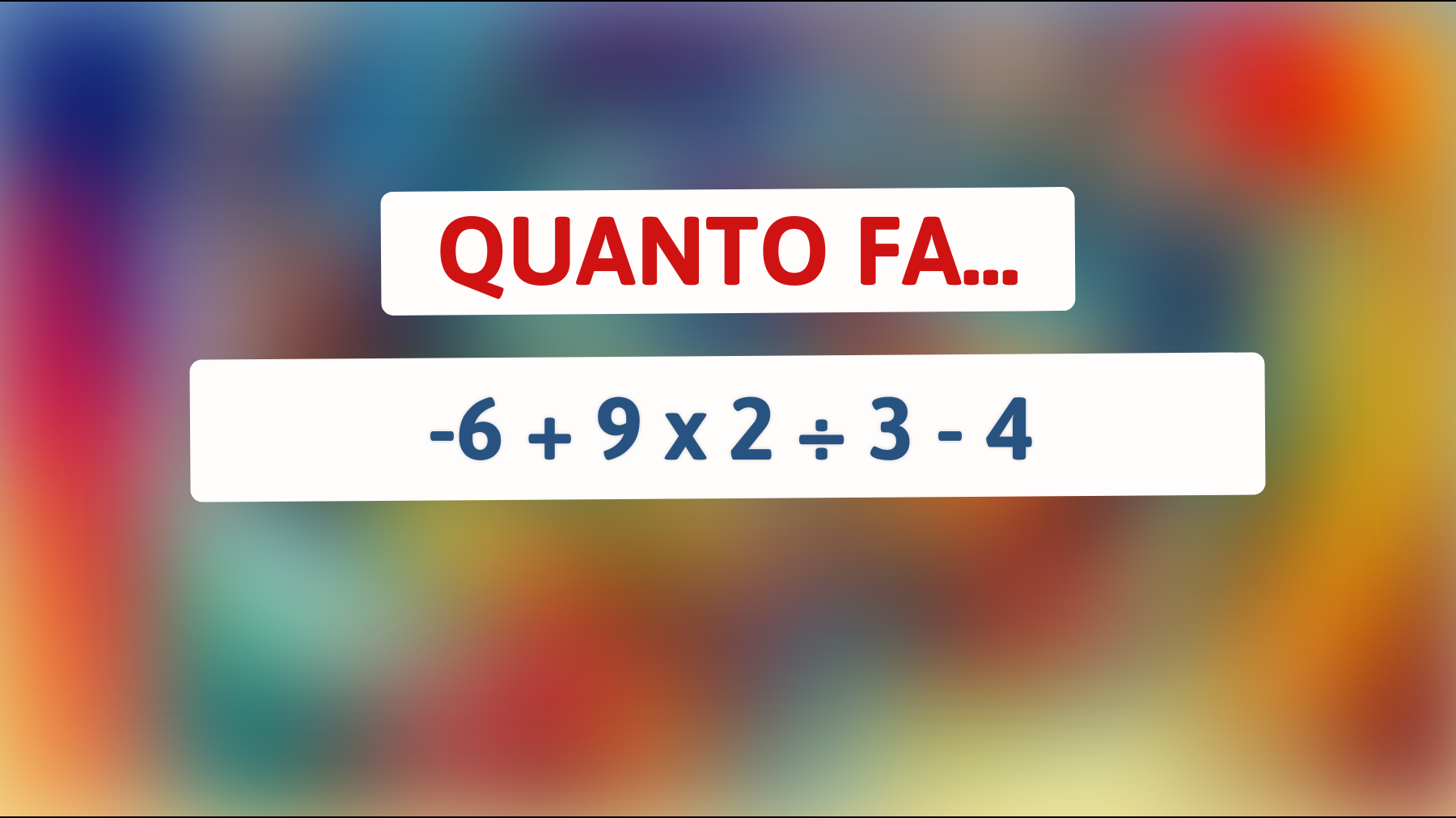 Scopri la soluzione che solo i veri geni riescono a trovare per questo rompicapo matematico: ti sfidiamo a risolverlo!"