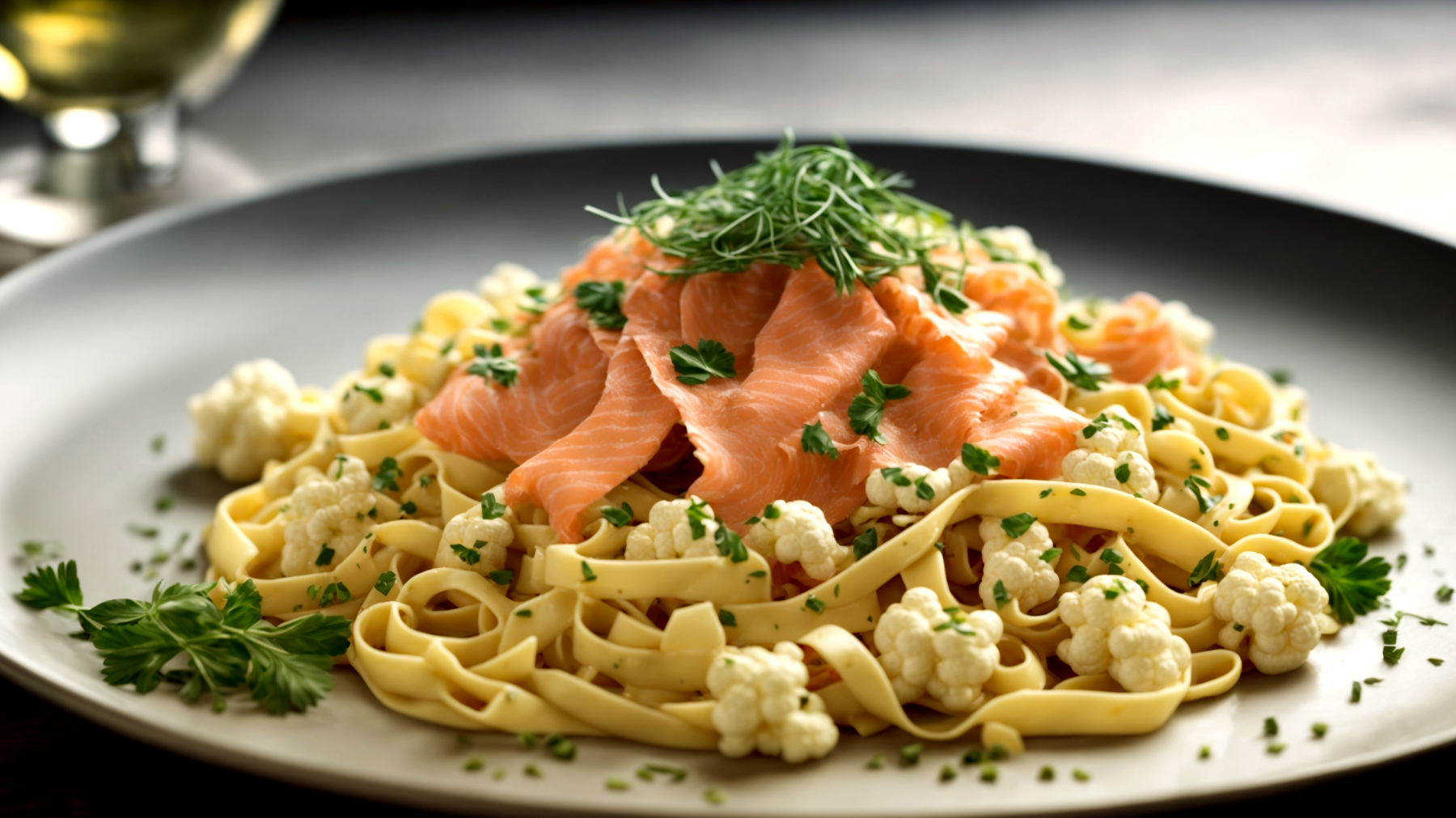 Tagliatelle salmone cavolfiore"