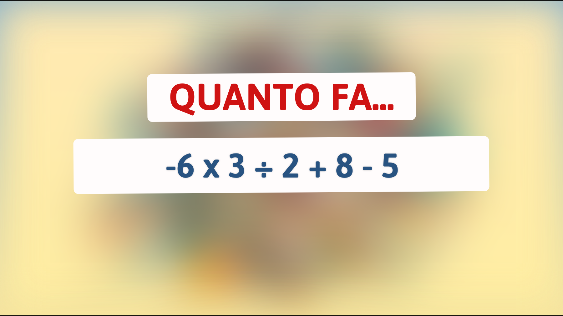 \"Solo i veri geni sanno risolvere questo enigma matematico! Riesci a trovare la soluzione?\""