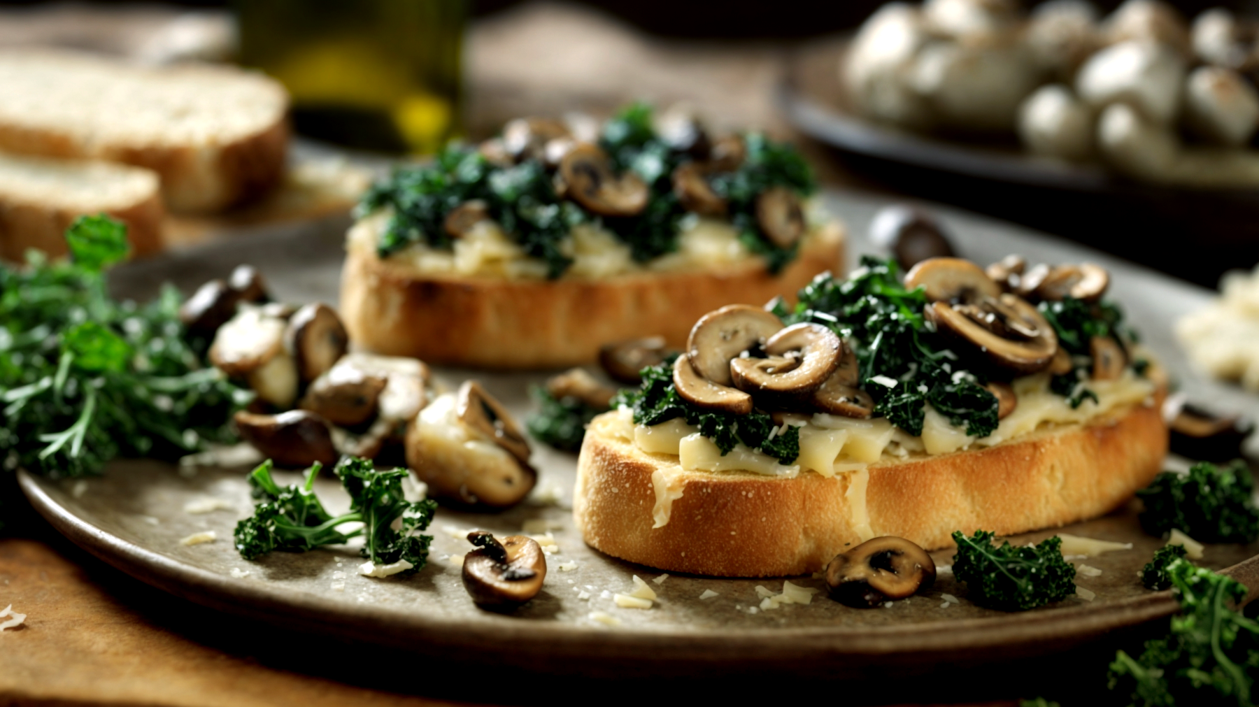 Colline e vigneti crostini toscani olio d'oliva extravergine"