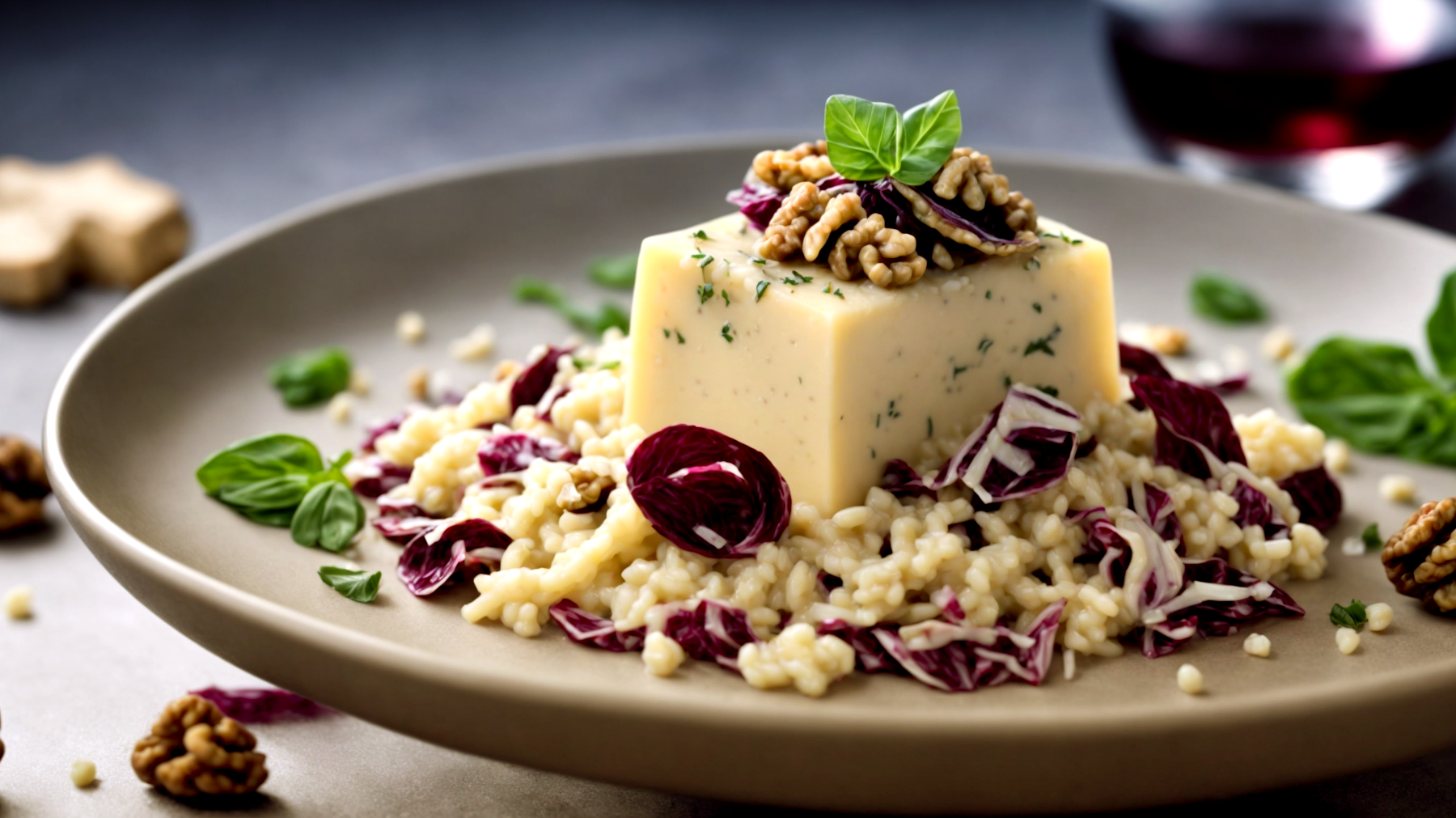 Risotto noci radicchio"