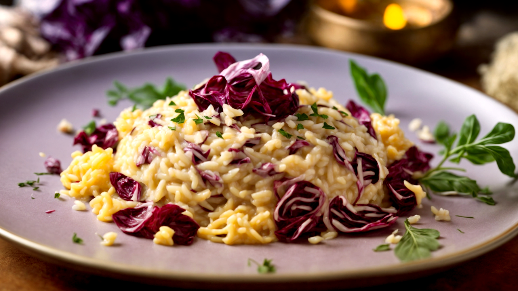 Risotto zafferano radicchio"