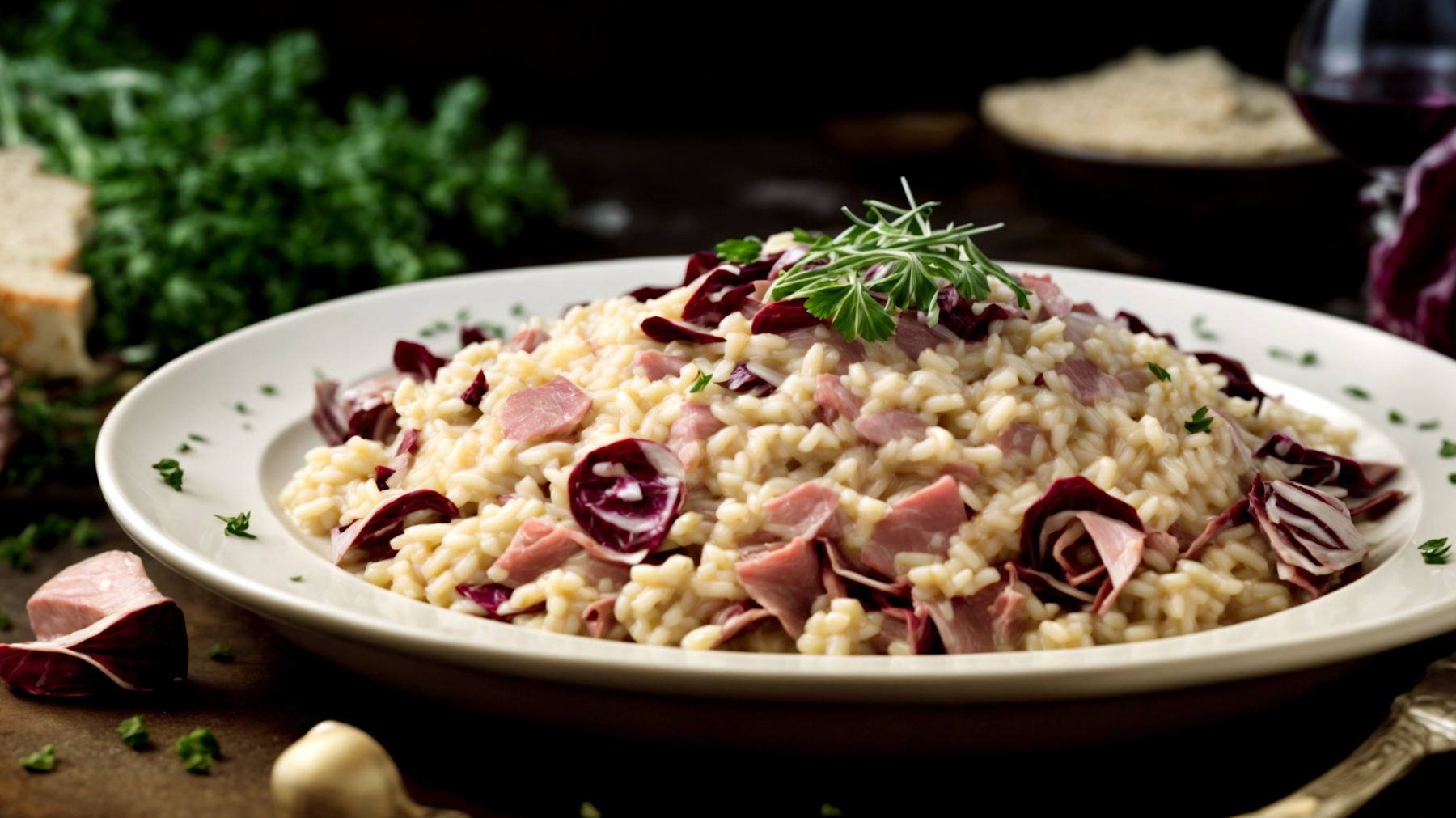 foglie ingiallite radicchio risotto cremoso"