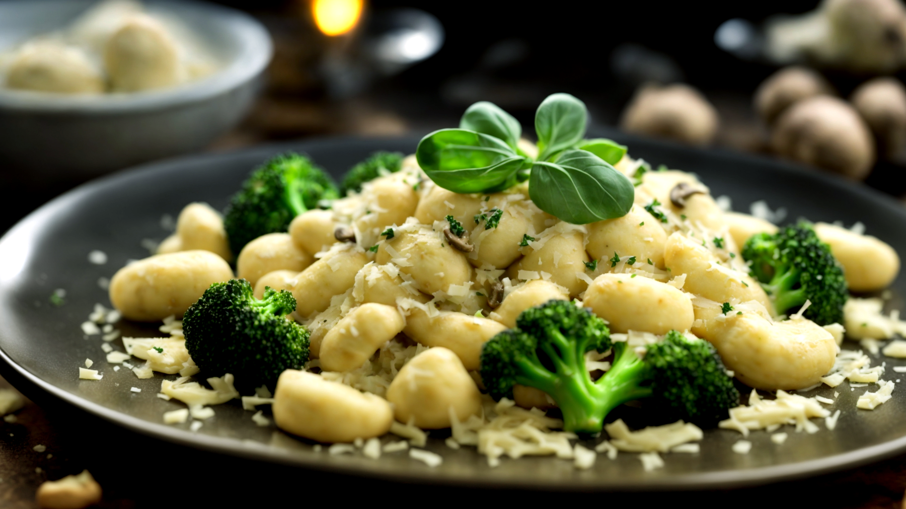 gnocchi funghi broccoli"