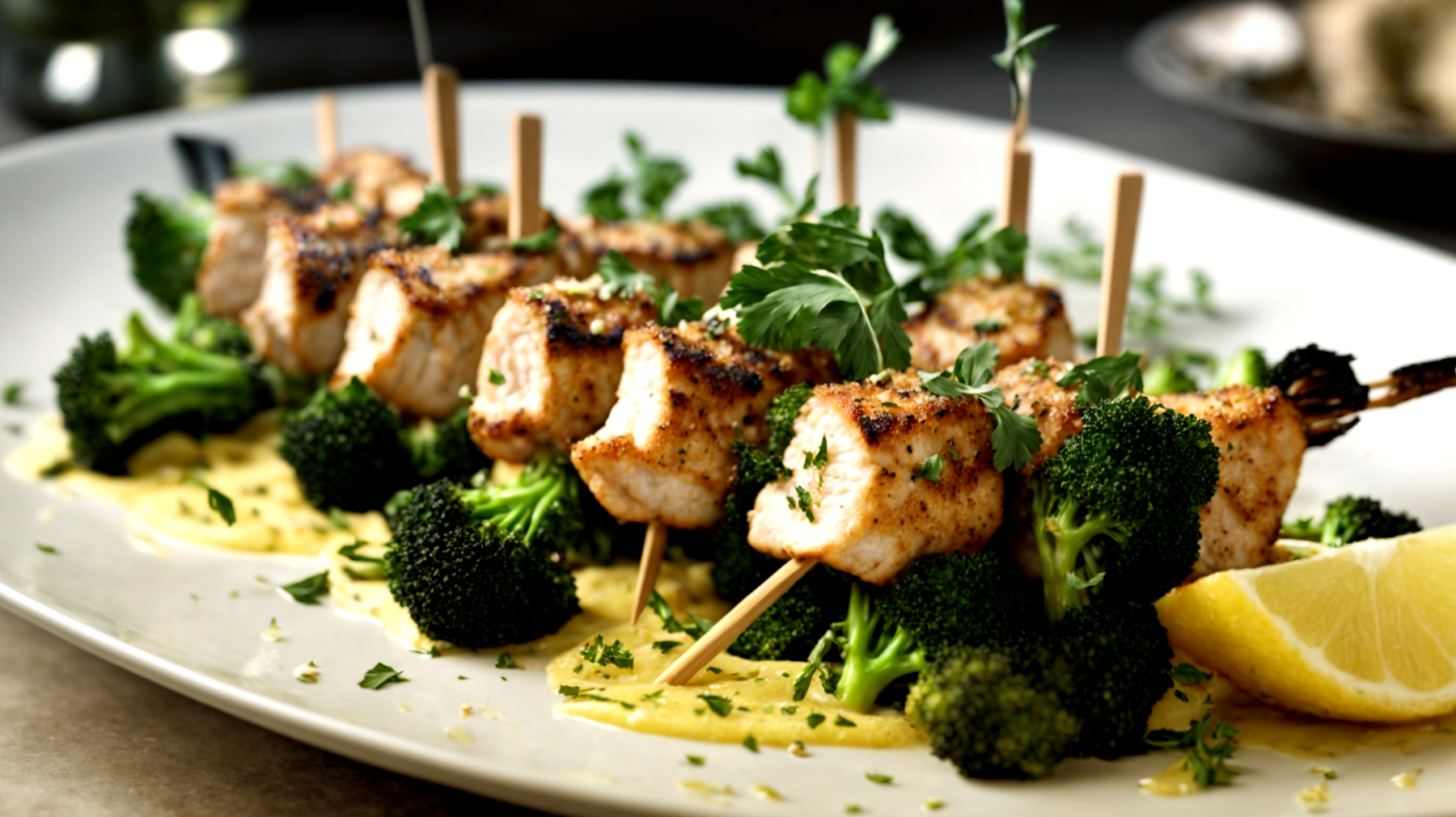 Pesce spada broccoli spiedini"